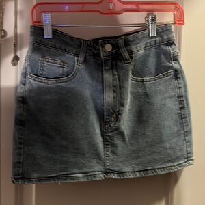 Denim Mini Skirt with bows on back